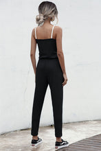 Load image into Gallery viewer, Contrast binding Cami Jumpsuit
