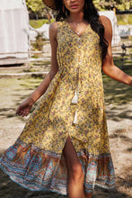 Load image into Gallery viewer, Floral Boho Mixed Print Dress
